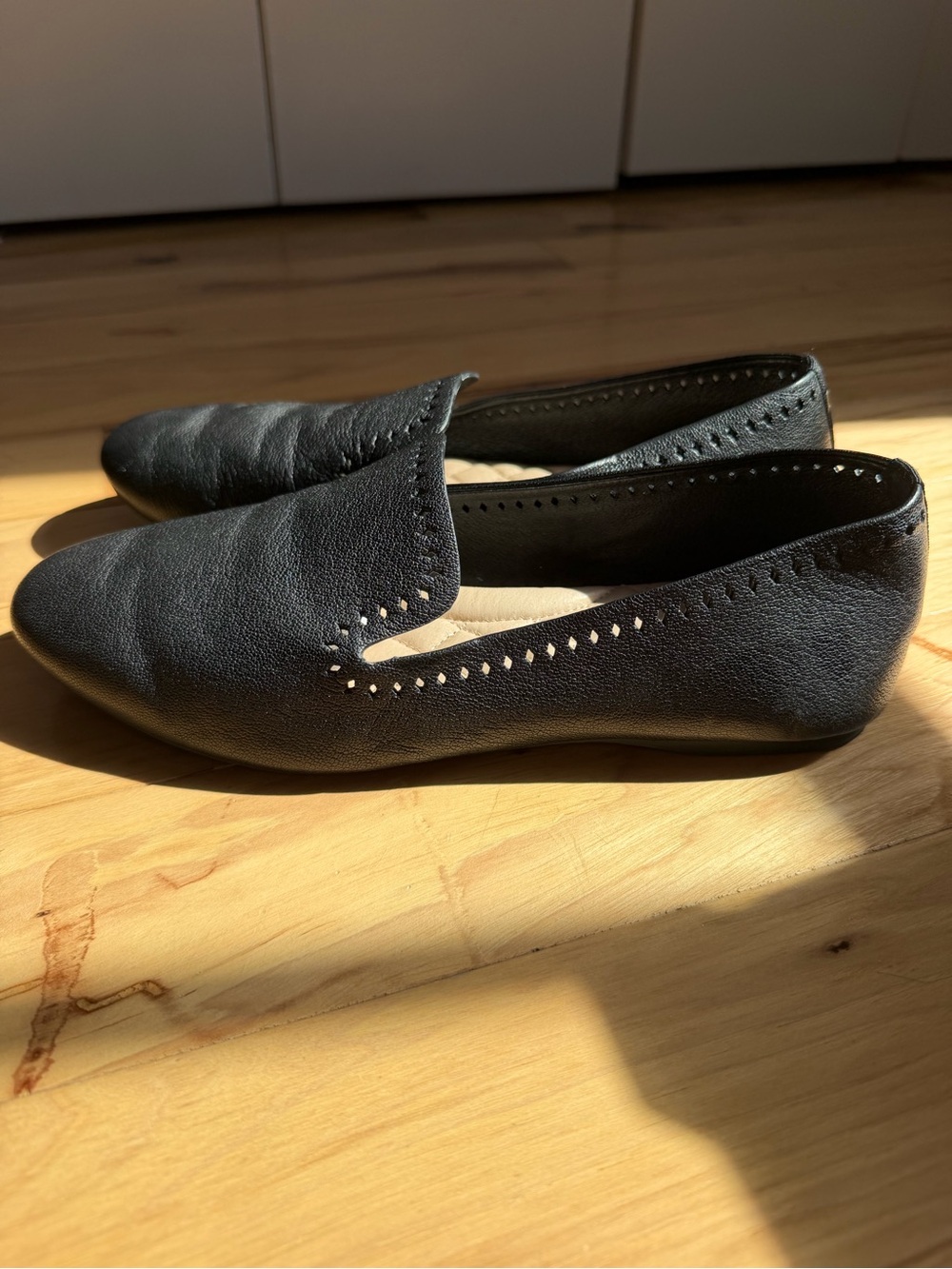 Women's Black Birdies Slip-On Leather Loafers